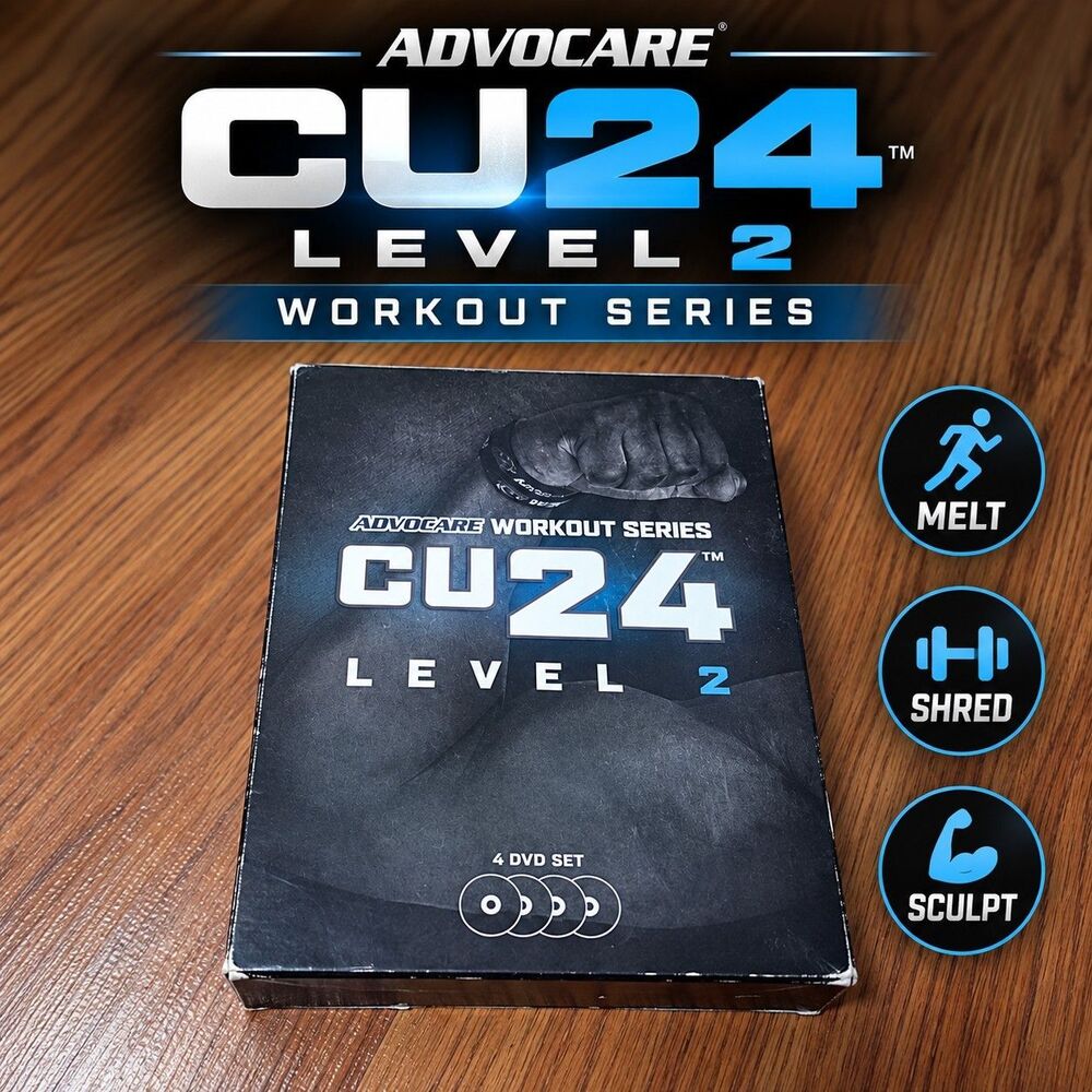 AdvoCare CU24 Level 2 4 DVD Set Workout Series Melt Shred Sculpt Fitness